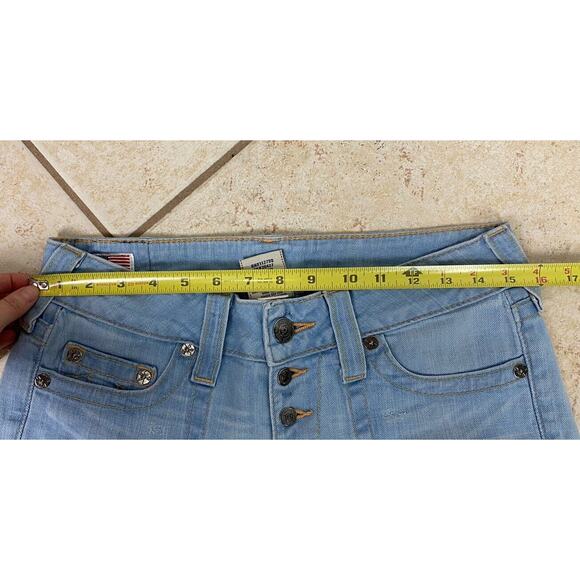 VTG True Religion Women's Morgan boot Jeans Size 29 Low Rise USA Button Fly Y2K - Picture 6 of 12